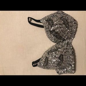 Silver bra
